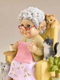George Home gnome ornament Grandma with Cats, UK version