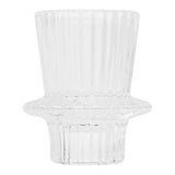 Clear taper holder for candles, UK home decor - British product