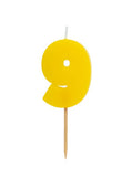 George Home red number nine candle 9 with bamboo stick, UK version
