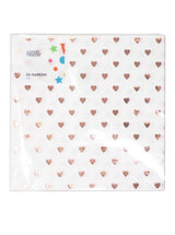ASDA George Home Rose Gold Heart Paper Napkins 20pk- Buy online at McGrocer