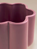 George Home pink flower planter dolomite 16x15.5cm, UK version