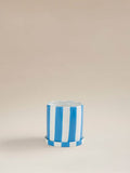 George Home plant pot blue striped 15.5x14.5cm - British product