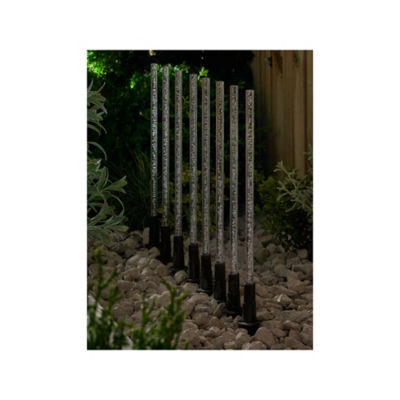 Solar bubble stake lights set of 8 multicoloured, UK version
