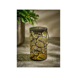 ASDA George Home Gold-Tone Solar Laser Cut Table Lantern With Leaf Print- Buy online at McGrocer