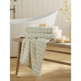 Stacey Solomon cream gingham cotton towel range, imported from the UK