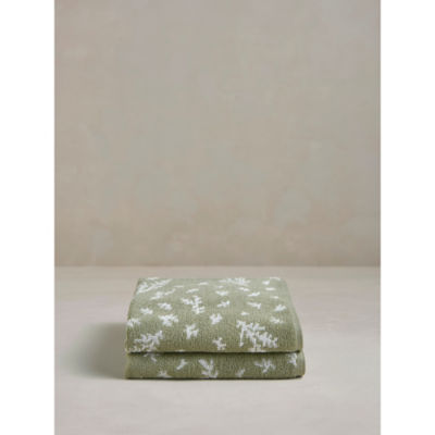 Stacey Solomon green spring guest towels set of 2, imported from the UK