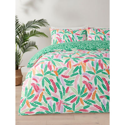 George Home Tropical Parrot duvet set double - British product