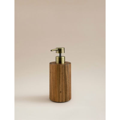 George Home dark wood acacia soap dispenser (British brand)