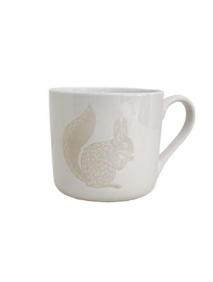 George Home squirrel wax resist ceramic mug, UK version