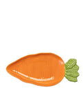 Carrot shaped earthenware plate 30.7 cm long (British brand)