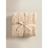 ASDA Natural Cable Knit Sherpa Blanket 200 x 220 cm- Buy online at McGrocer