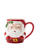 Santa shaped earthenware mug for hot drinks, imported from the UK