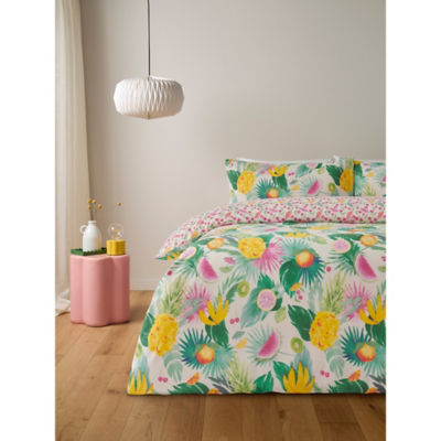 George Home easycare duvet set tropical fruit Double (British brand)