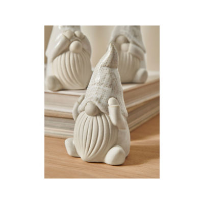 Cream ceramic gonks hear see speak no evil set (British brand)