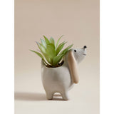 ASDA George Home Cream Ceramic Dog Succulent Plant- Buy online at McGrocer