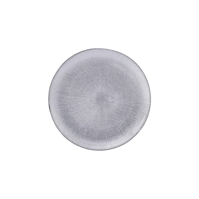 Silver glass dinner plate 27cm, UK version