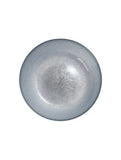 Silver glass serving bowl 22.3cm diameter for salads and desserts - British product