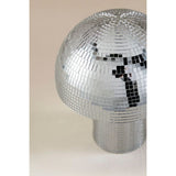 George Home silver-tone disco mushroom table lamp 25cm - British product