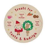 Santa & Reindeer wooden plate 25cm (British brand)