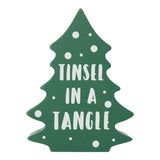 Christmas decoration green tinsel tangle 9x3x11.8cm, UK version