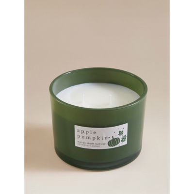 George Home green pumpkin candle wooden lid (British brand)
