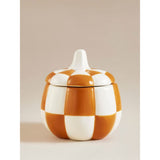 ASDA George Home Orange Checkerboard Pumpkin Scented Candle, 11.5 x 11.5 x 12.5 cm- Buy online at McGrocer