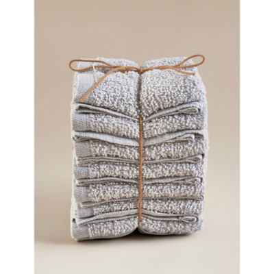 ASDA Grey Terry Cotton Face Cloths Set of 7 - 30 x 30cm- Buy online at McGrocer