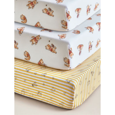 ASDA Disney Winnie the Pooh Jersey Cotton Moses Sheets - Set of 3- Buy online at McGrocer