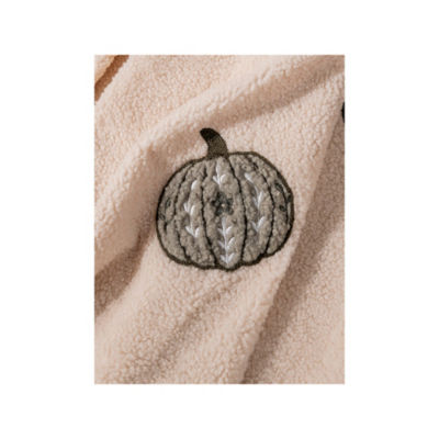 Stacey Solomon sherpa pumpkin throw green & natural 120x150cm, UK version