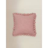 ASDA Slub Pom-Pom Edge Cushion Pink 45x45cm- Buy online at McGrocer