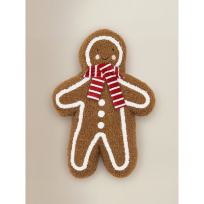 Natural brown gingerbread cushion 36cm x 26cm (British brand)