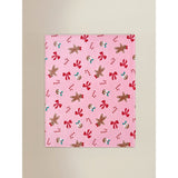 GH fleece blanket pink gingerbread design 120x150cm - British product