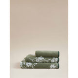 Stacey Solomon green posy textured towel range, UK version