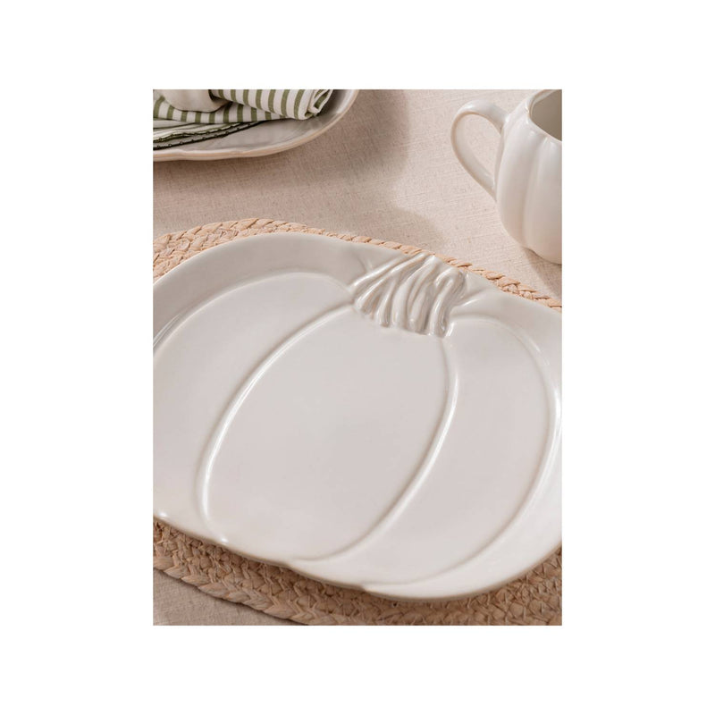 Stacey Solomon cream pumpkin-shaped plate, UK version