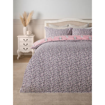 Stacey Solomon pink floral ghost duvet set Super King, UK version