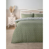 Stacey Solomon duvet set green pumpkin pattern brushed cotton - British product
