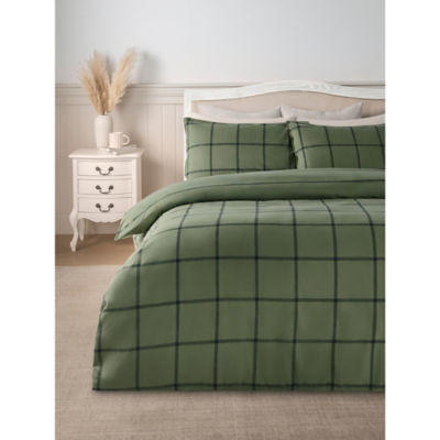 Stacey Solomon check brushed cotton duvet set single, UK version