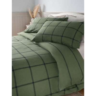 Stacey Solomon check brushed cotton duvet set single, UK version