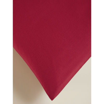 Red brushed cotton pillowcase pair - British product