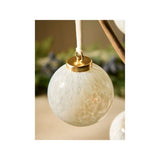 Stacey Solomon white confetti glass baubles set of 4, imported from the UK