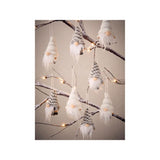GH gonk baubles set of 8 white 7x5x5cm (British brand)