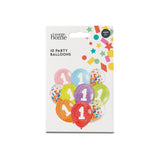 Party balloons age 1 10 pack (British brand)