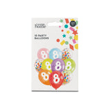 Age 8 party balloons 10 pack (British brand)