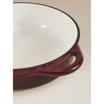 George Home burgundy cast iron casserole dish, imported from the UK
