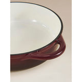 George Home burgundy cast iron casserole dish, imported from the UK
