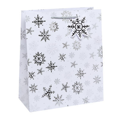 Snowflake large portrait gift bag, imported from the UK