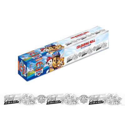 Paw Patrol colouring roll, UK version