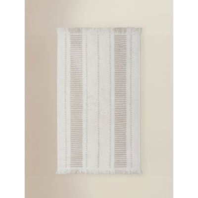 Neutral ladder stripe bath mat 50x80cm, UK version