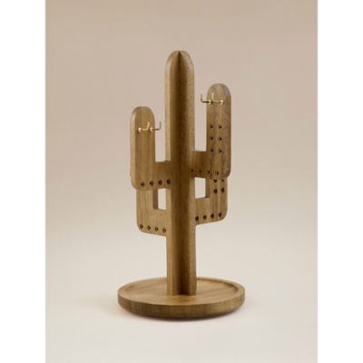 ASDA Brown Bamboo Cactus Jewellery Stand - 14 x 14 x 27 cm- Buy online at McGrocer