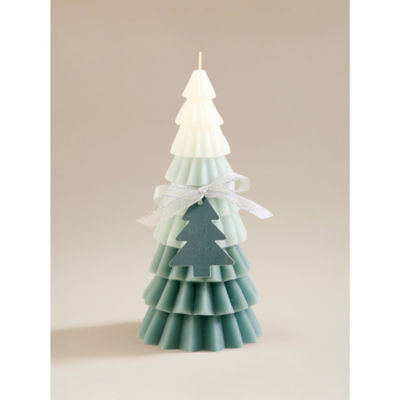 Frosted Pine & Eucalyptus ombre wax tree candle 112cm (British brand)